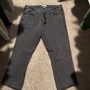 Abercrombie & Fitch women’s black denim Straight Jeans